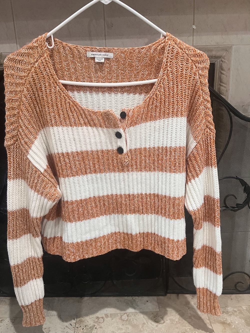 American Eagle Women's Striped Sweater - Size XXS